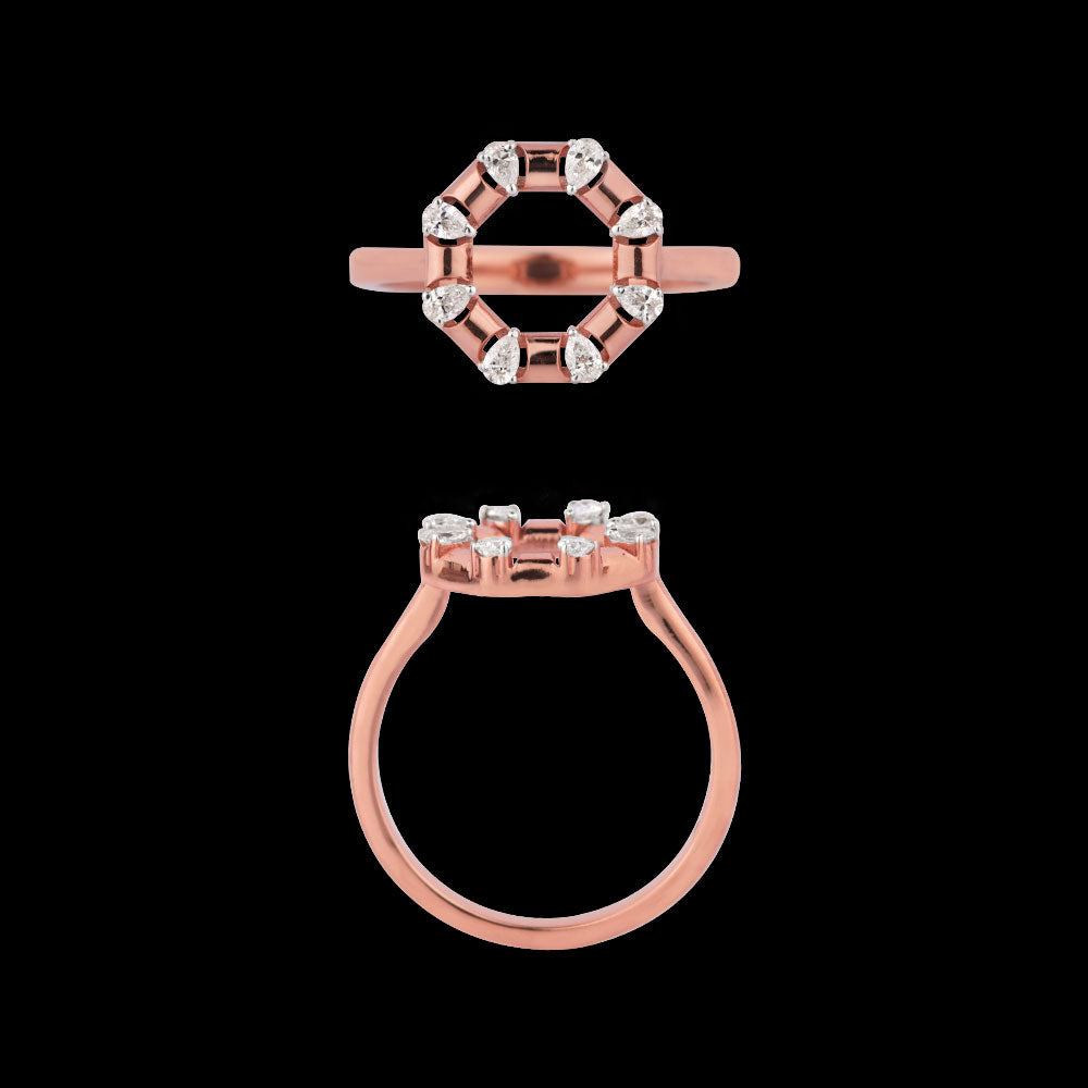 18K Rose Gold Diamond Jewellery - 0.289ct VVS-EF