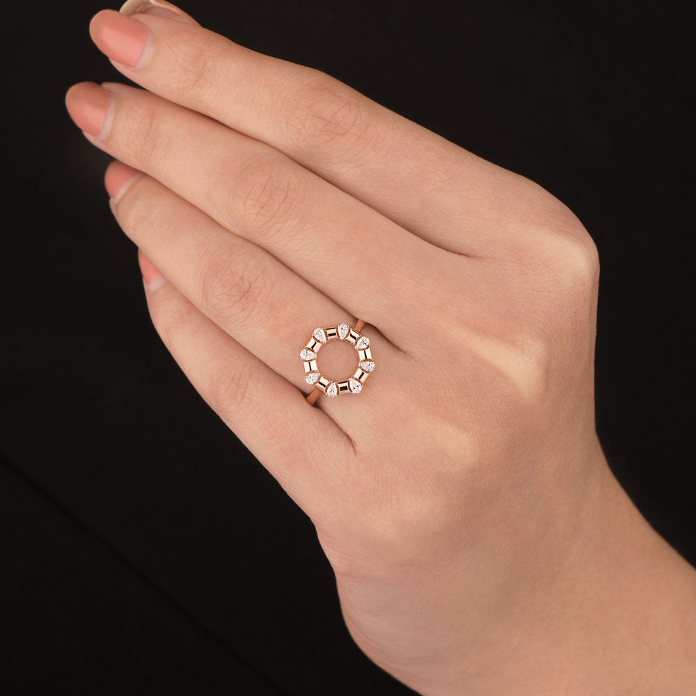 18K Rose Gold Diamond Jewellery - 0.289ct VVS-EF