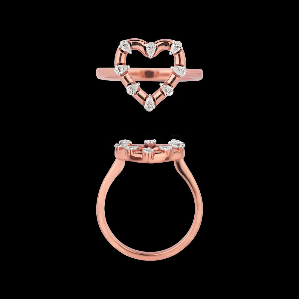 18K Rose Gold Diamond Jewellery - 0.297ct VVS-EF