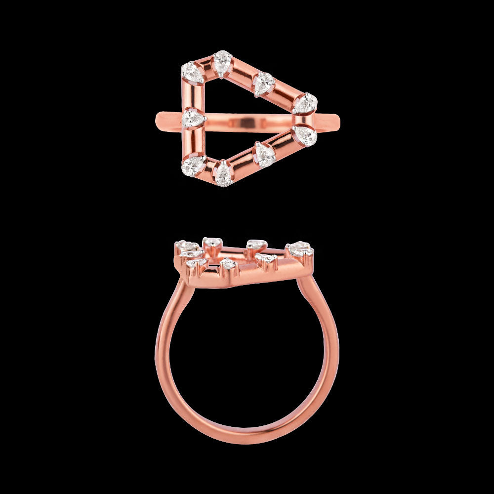 18K Rose Gold Diamond Jewellery - 0.345ct VVS-EF