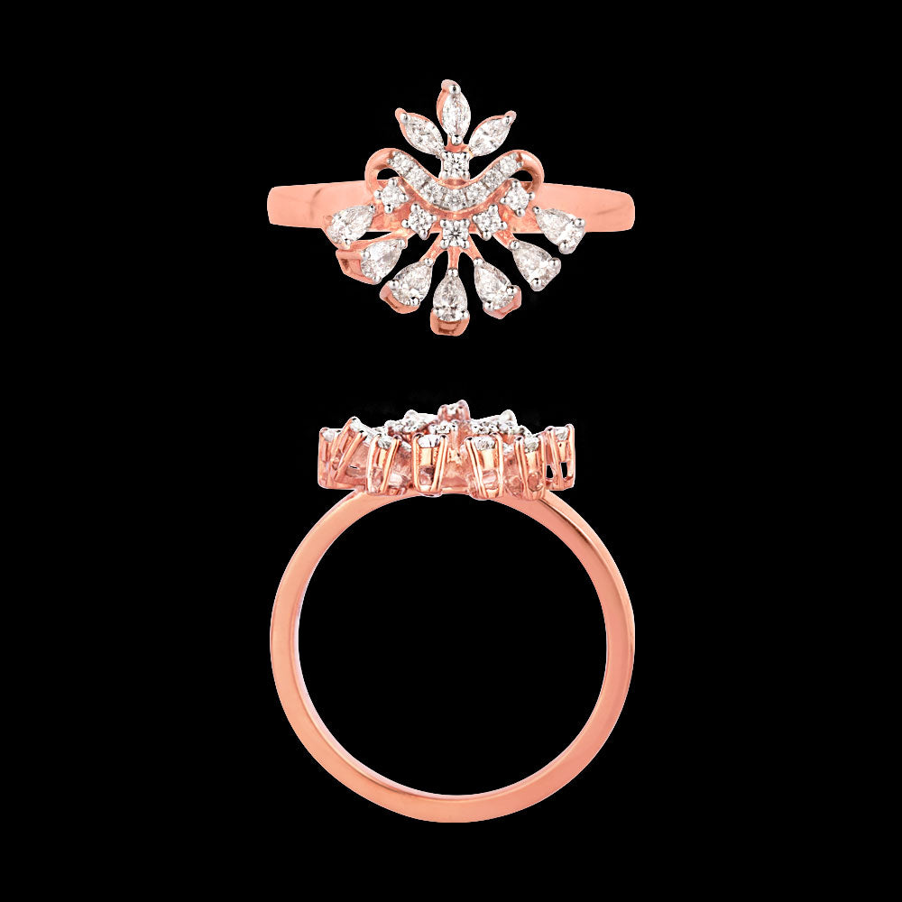 18K Rose Gold Diamond Jewellery - 0.374ct VVS-EF