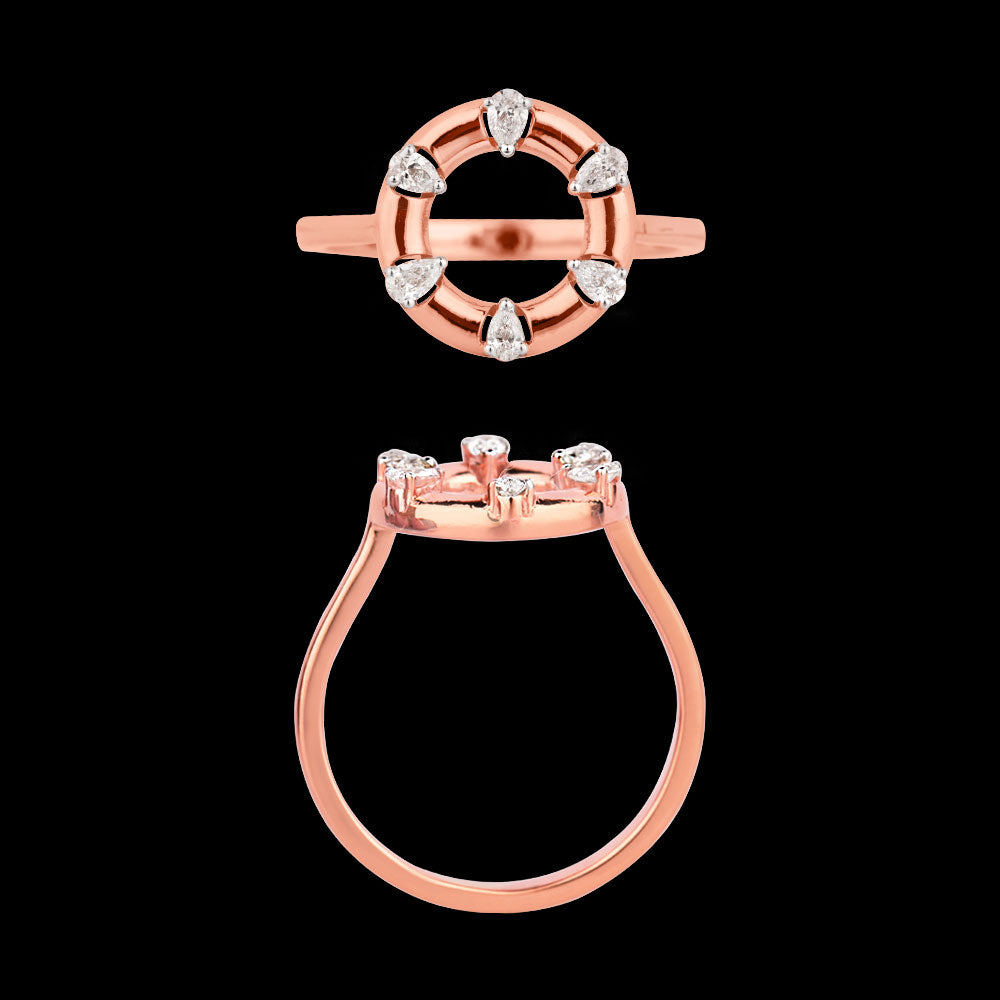 18K Rose Gold Diamond Jewellery - 0.214ct VVS-EF