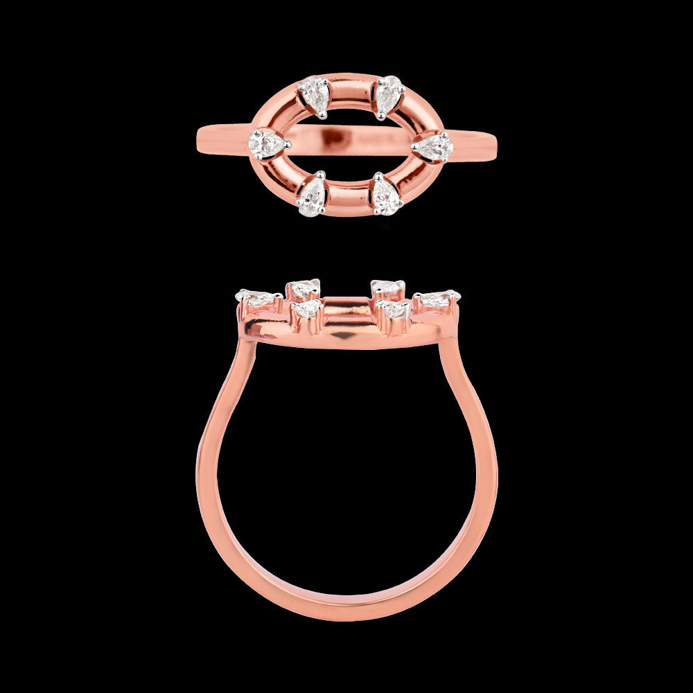 18K Rose Gold Diamond Jewellery - 0.242ct VVS-EF