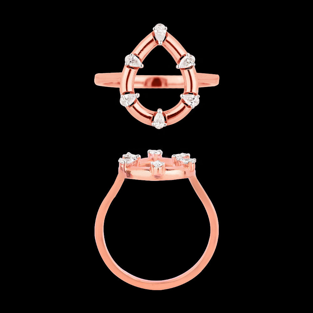 18K Rose Gold Diamond Jewellery - 0.187ct VVS-VS-EF