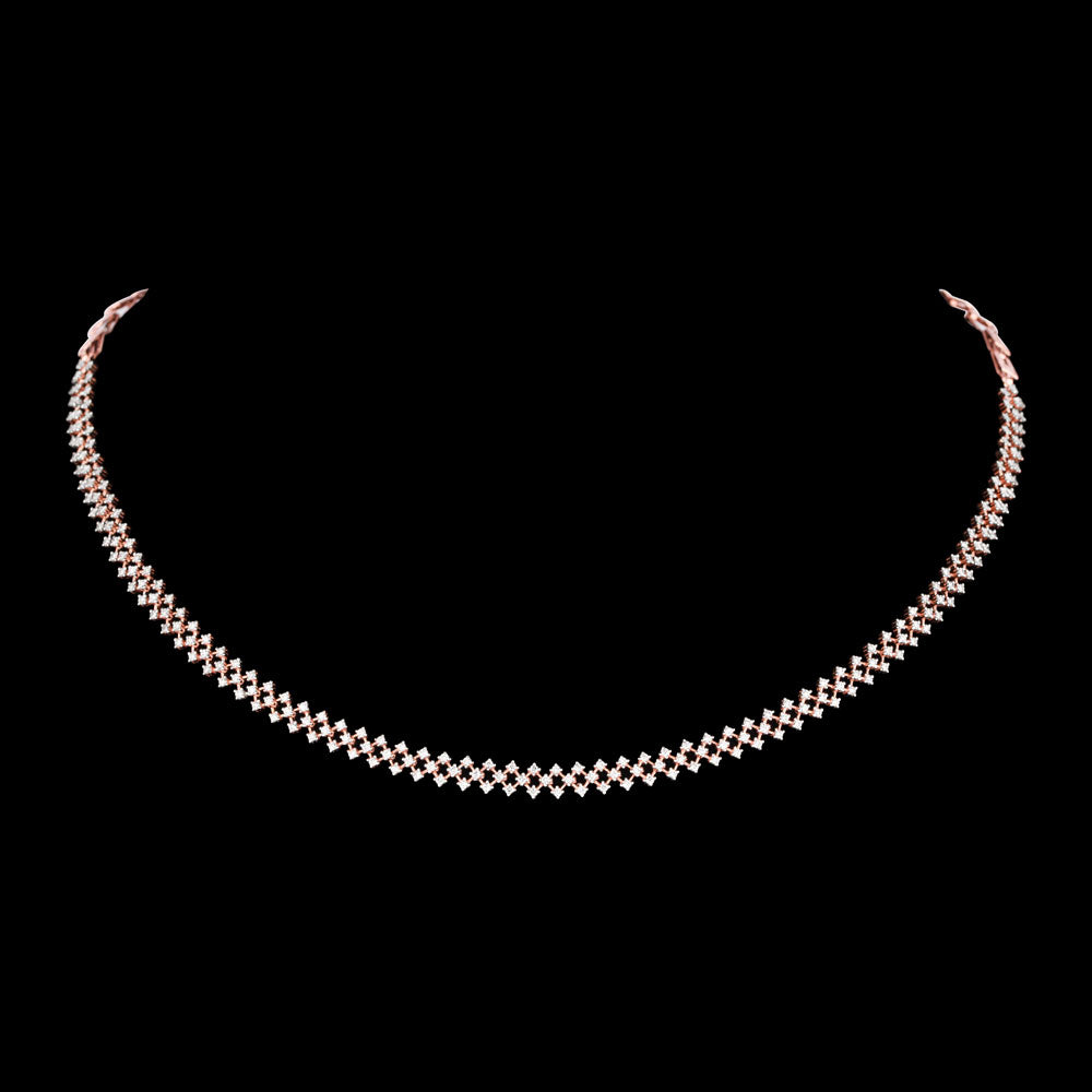 18K Rose Gold Diamond Necklace - 1.517ct VVS-VS-HI