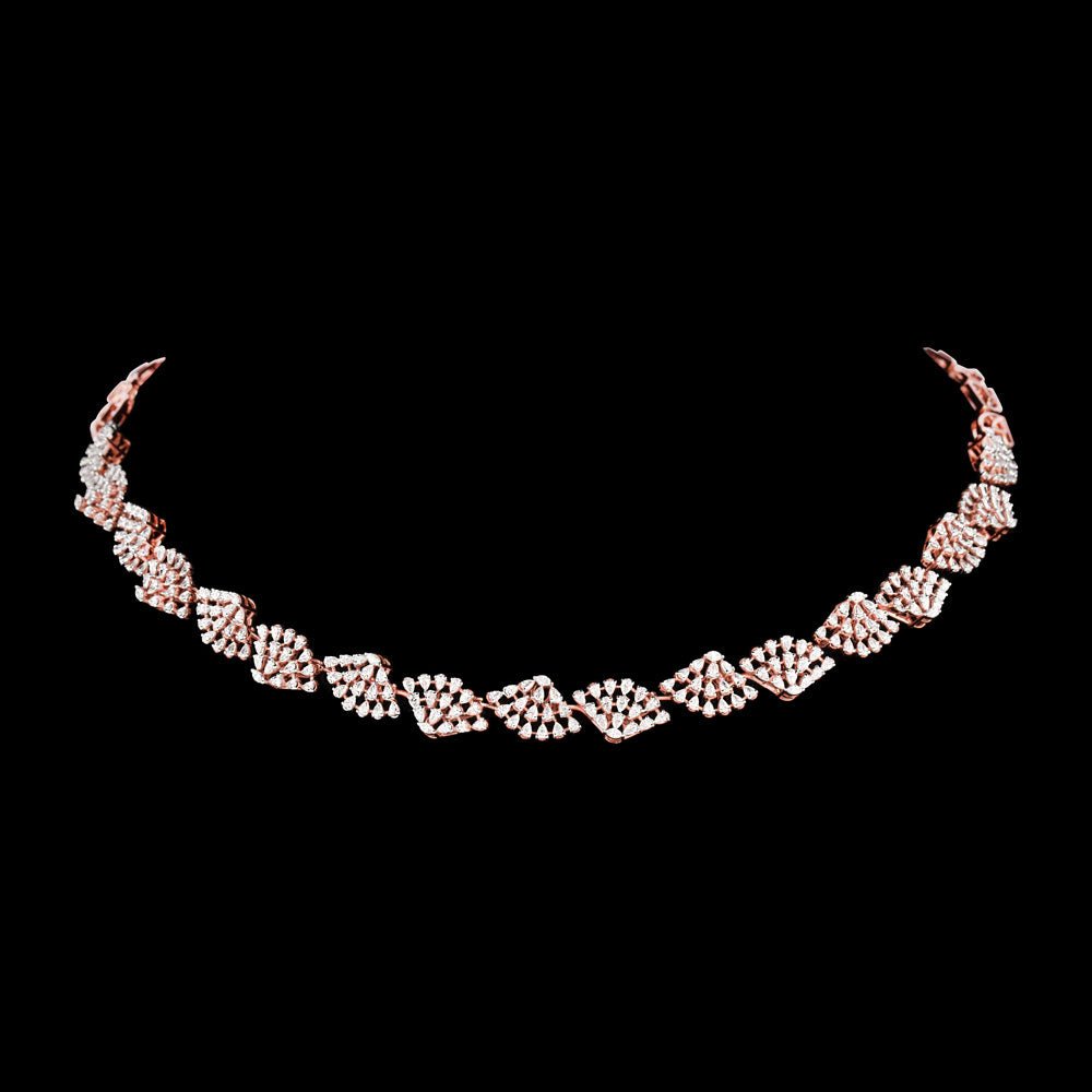 18K Rose Gold Diamond Necklace - 5.679ct VVS-EF