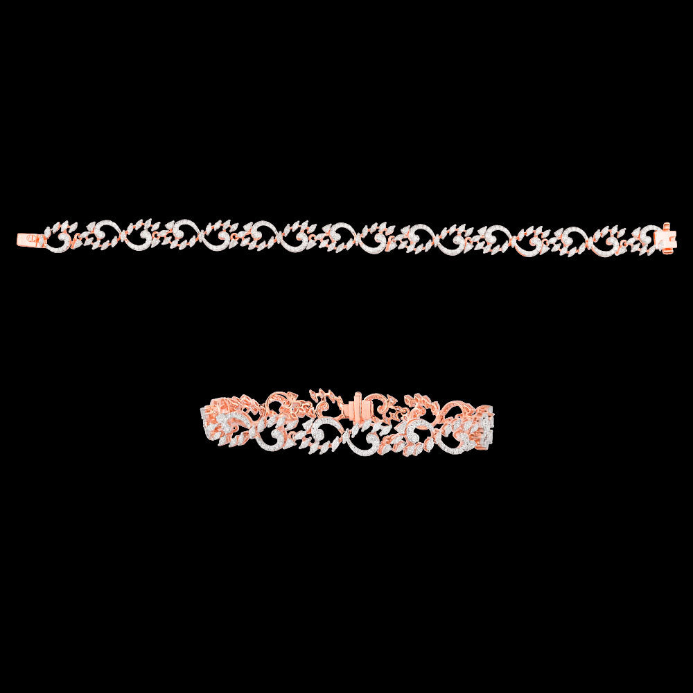 18K Rose Gold Diamond Necklace - 2.887ct VVS-EF