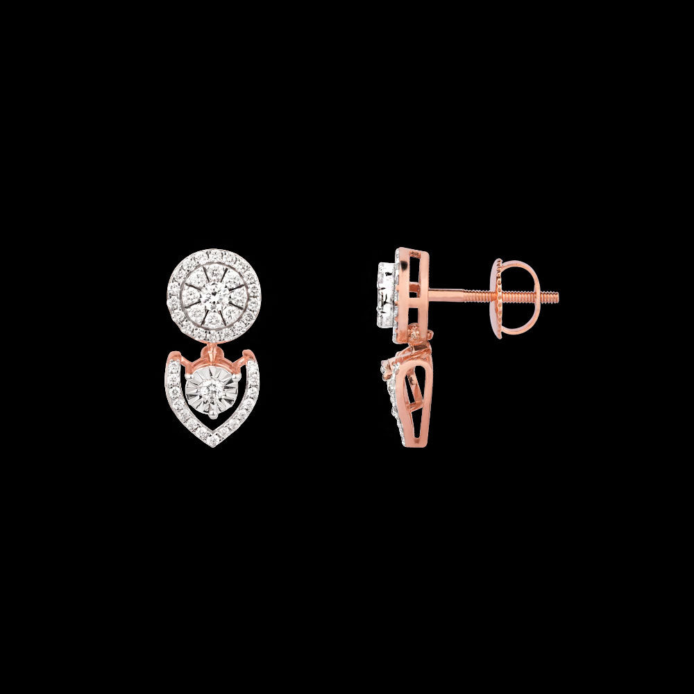18K Rose Gold Diamond Jewellery - 0.898ct VS-SI-GH