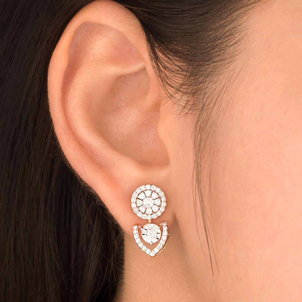 18K Rose Gold Diamond Jewellery - 0.898ct VS-SI-GH