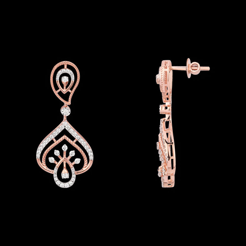 14K Rose Gold Diamond Jewellery - 0.594ct VVS-VS-GH