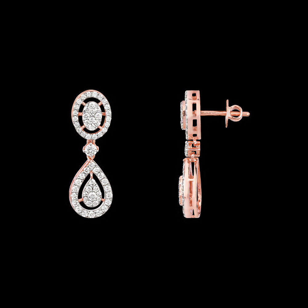 14K Rose Gold Diamond Jewellery - 0.956ct VVS-VS-GH