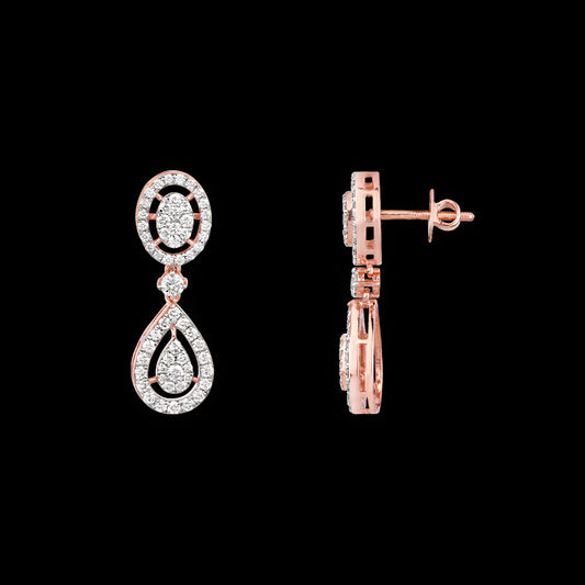 14K Rose Gold Diamond Jewellery - 0.956ct VVS-VS-GH