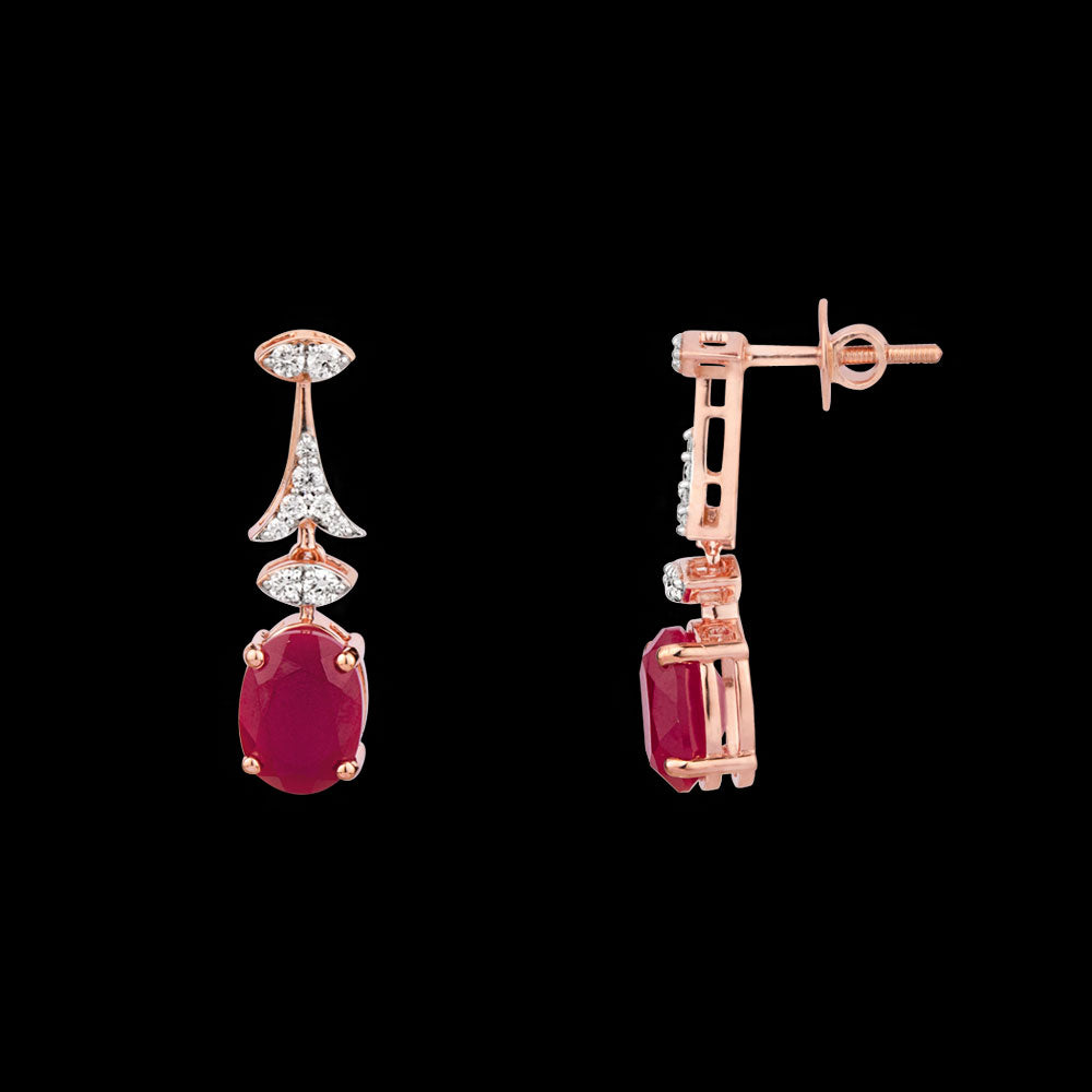 18K Rose Gold Diamond Jewellery - 0.246ct SI-GH with Colour Stones