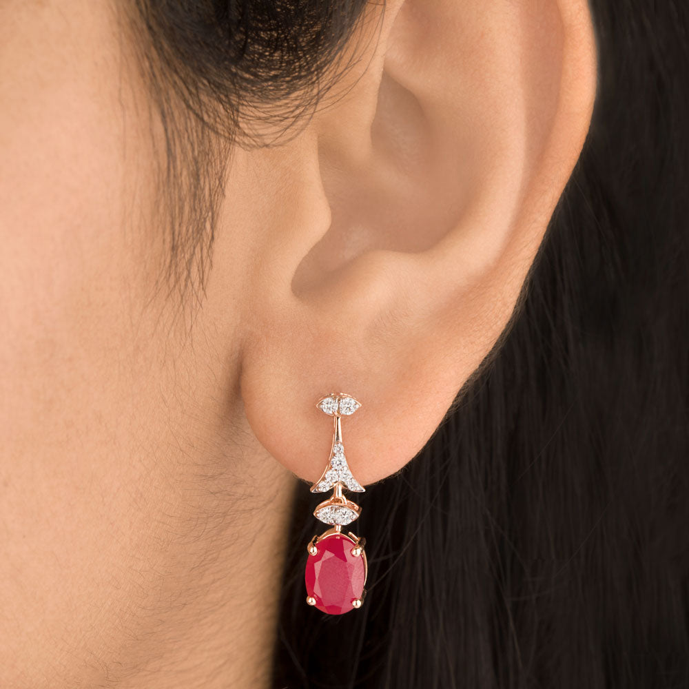 18K Rose Gold Diamond Jewellery - 0.246ct SI-GH with Colour Stones