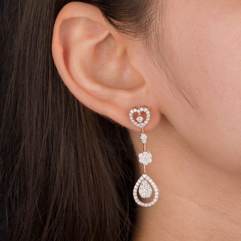 18K Rose Gold Diamond Jewellery - 1.651ct VVS-VS-GHI
