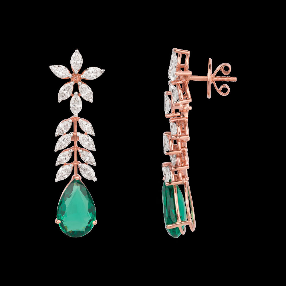 18K Rose Gold Diamond Jewellery - 3.485ct VS-SI-GH with Colour Stones