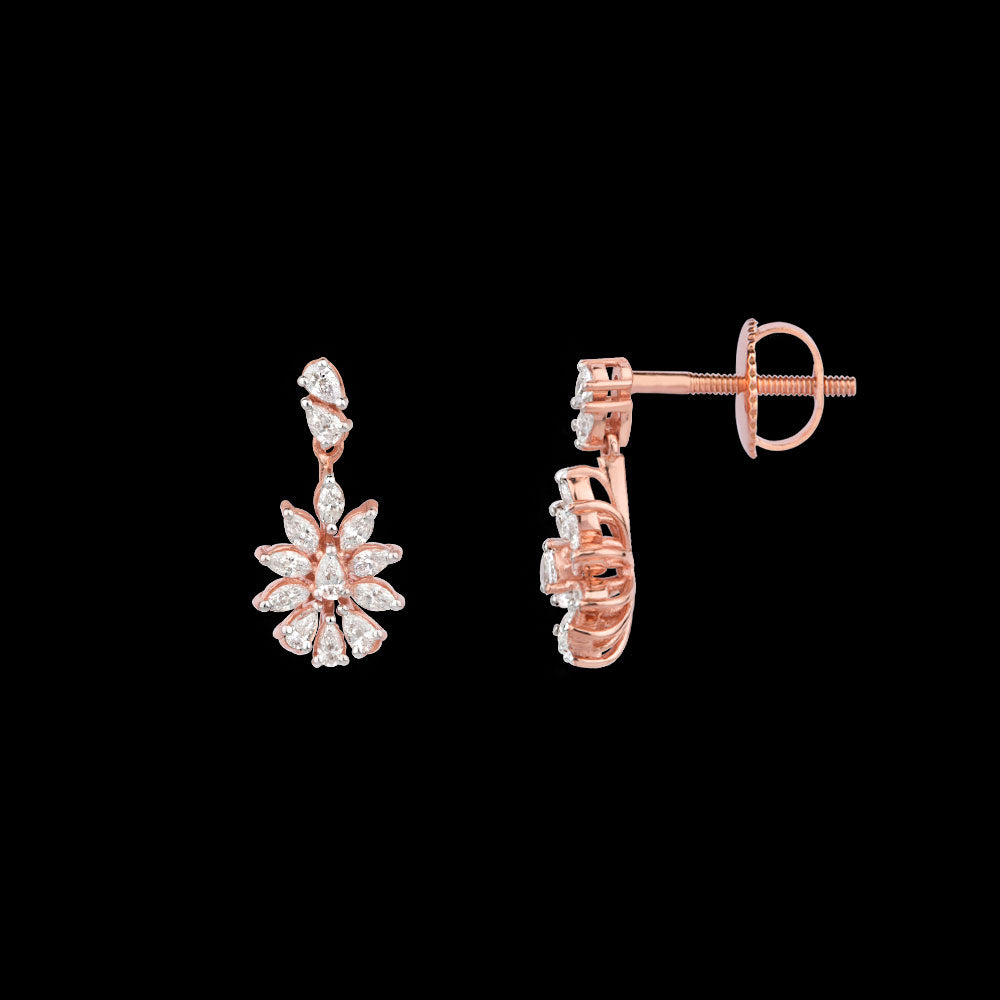 18K Rose Gold Diamond Jewellery - 0.536ct VVS-EF