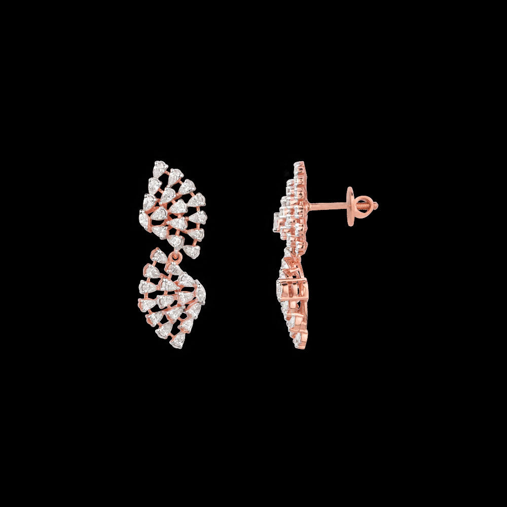 18K Rose Gold Diamond Jewellery - 1.378ct VVS-EF