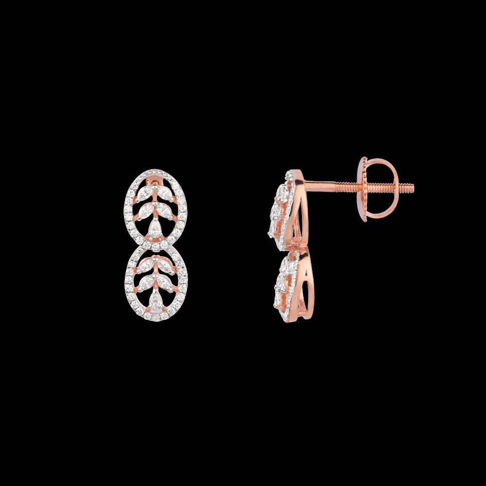 18K Rose Gold Diamond Jewellery - 0.758ct VVS-EF