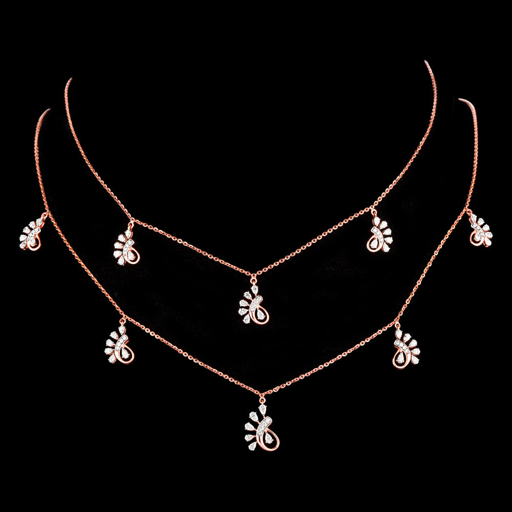 18K Rose Gold Diamond Jewellery - 2.338ct VVS-EF