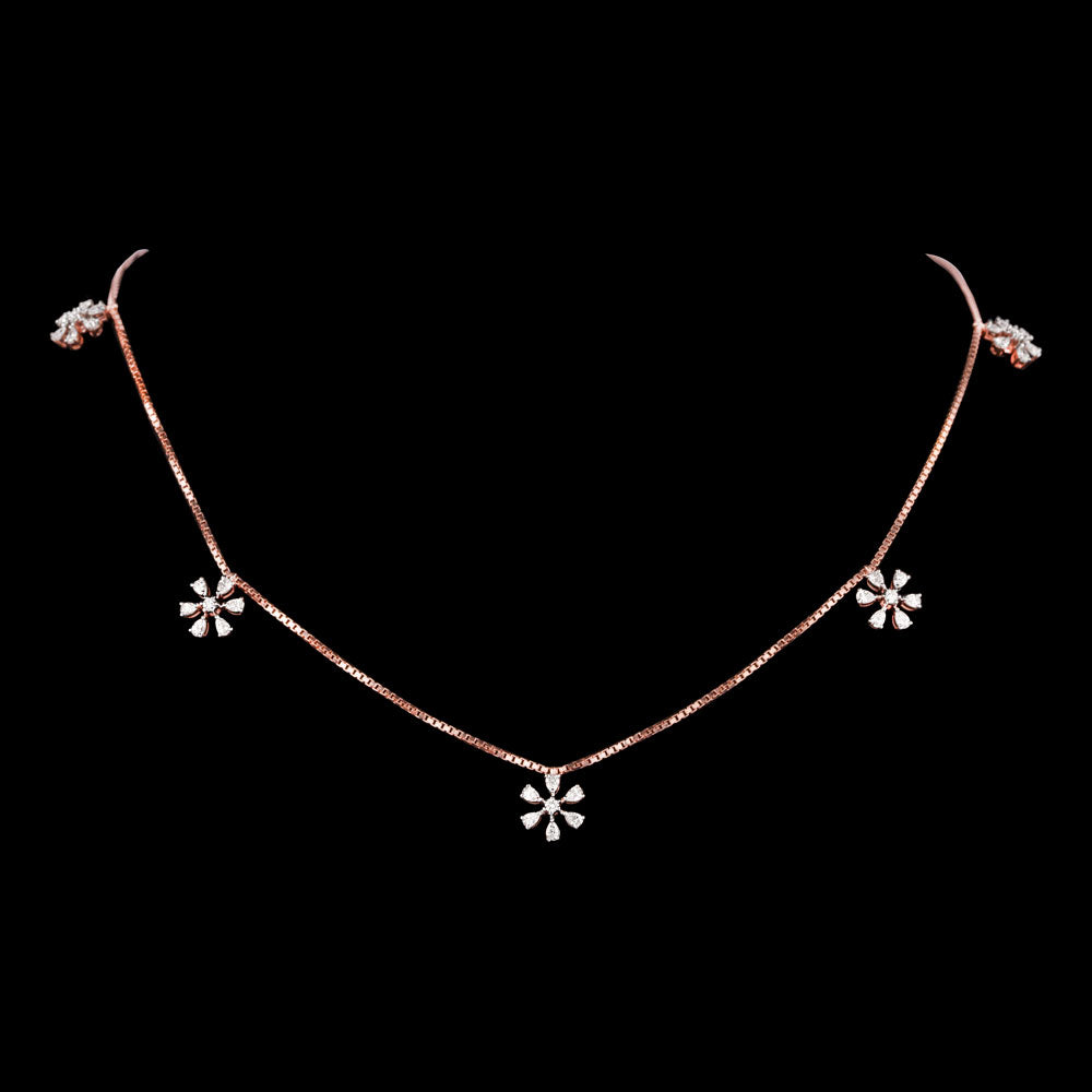 18K Rose Gold Diamond Jewellery - 0.954ct VVS-EF