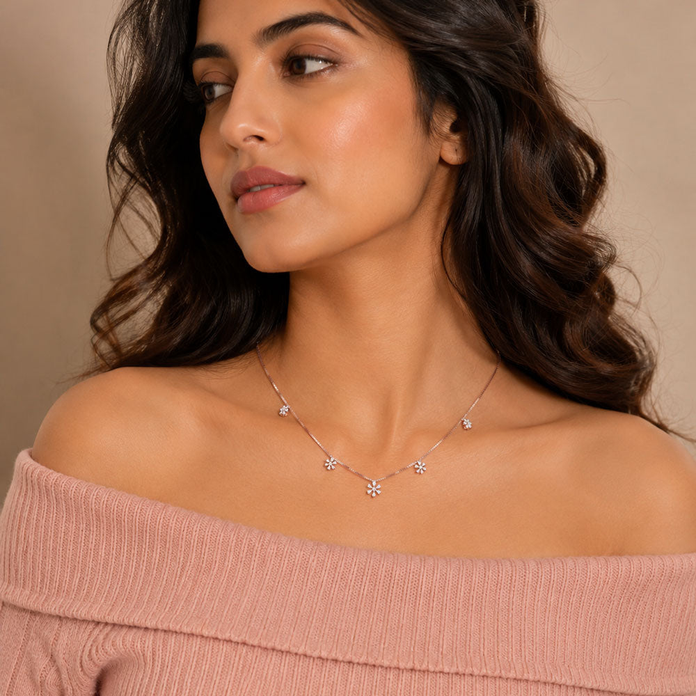18K Rose Gold Diamond Jewellery - 0.954ct VVS-EF