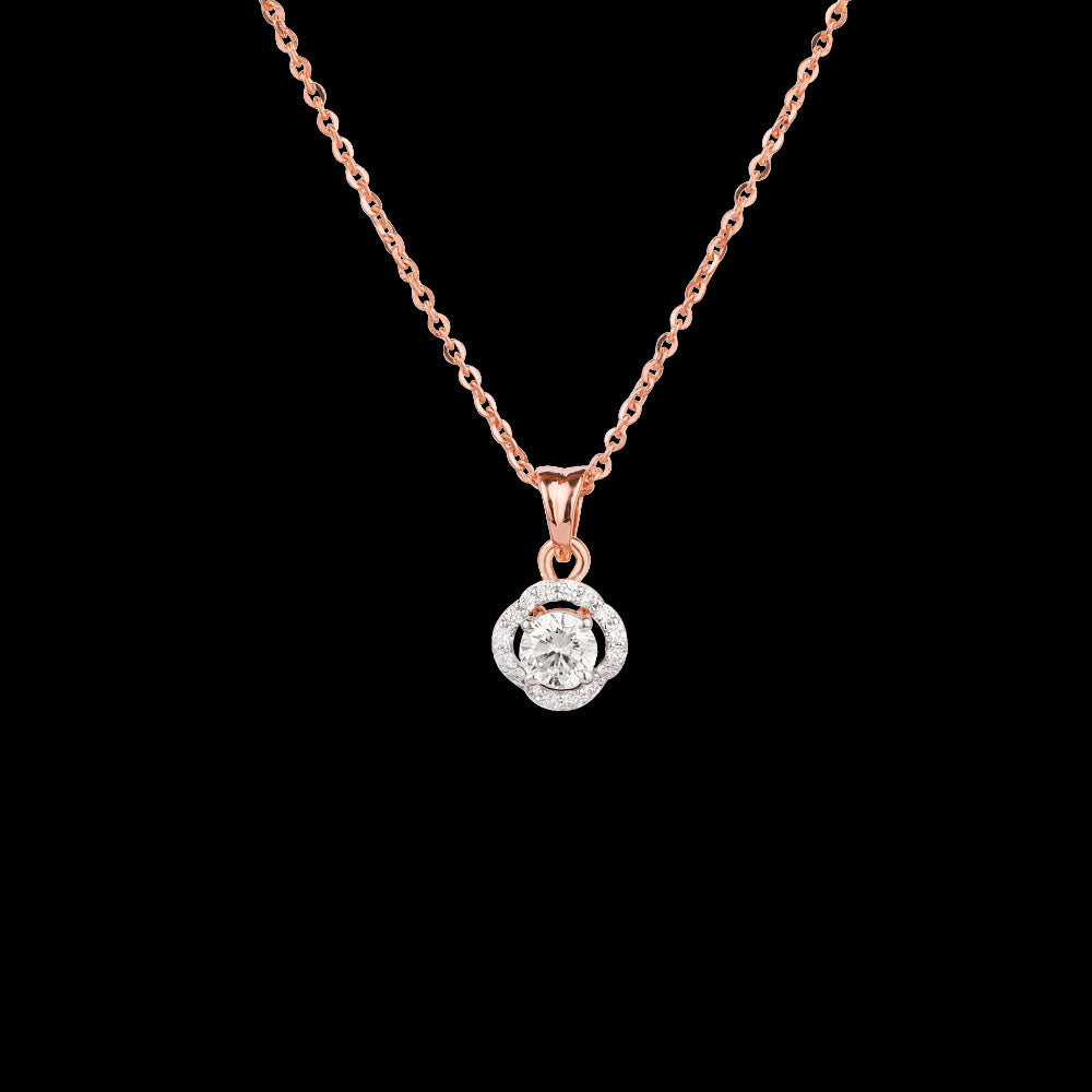18K Rose Gold Diamond Pendant - 0.388ct VVS-VS-HI