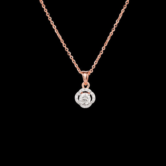 18K Rose Gold Diamond Pendant - 0.388ct VVS-VS-HI