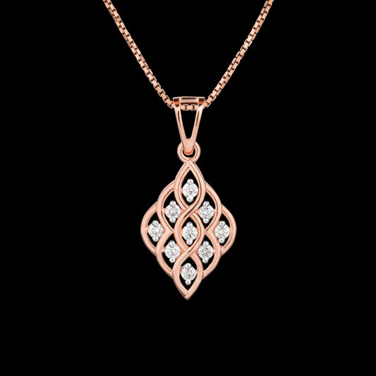 18K Rose Gold Diamond Pendant - 0.307ct VS-SI-GH
