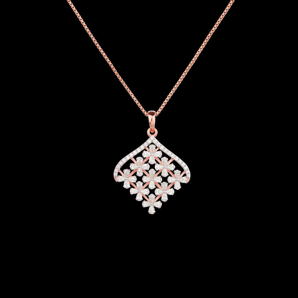 18K Rose Gold Diamond Pendant - 1.359ct VVS-EF