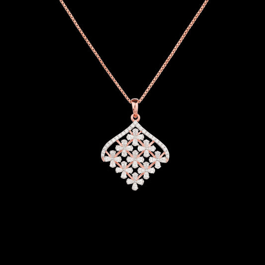 18K Rose Gold Diamond Pendant - 1.359ct VVS-EF