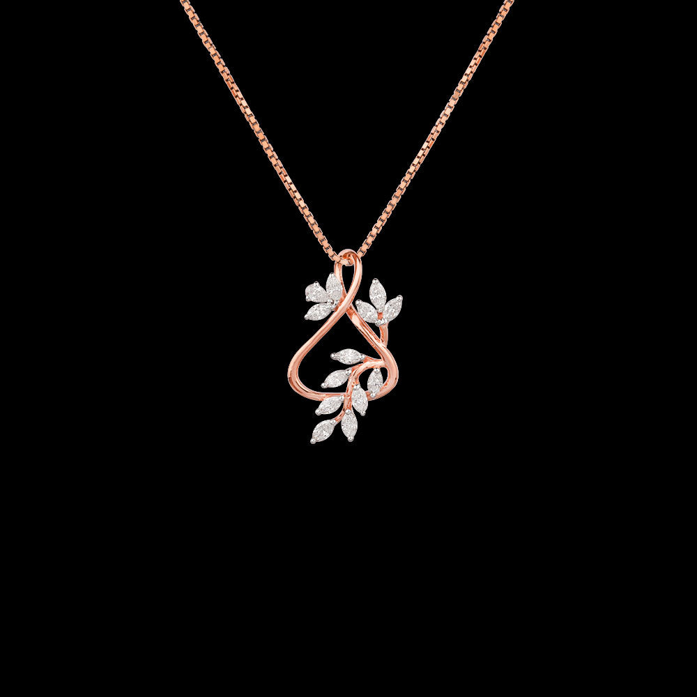 18K Rose Gold Diamond Pendant - 0.527ct VVS-EF