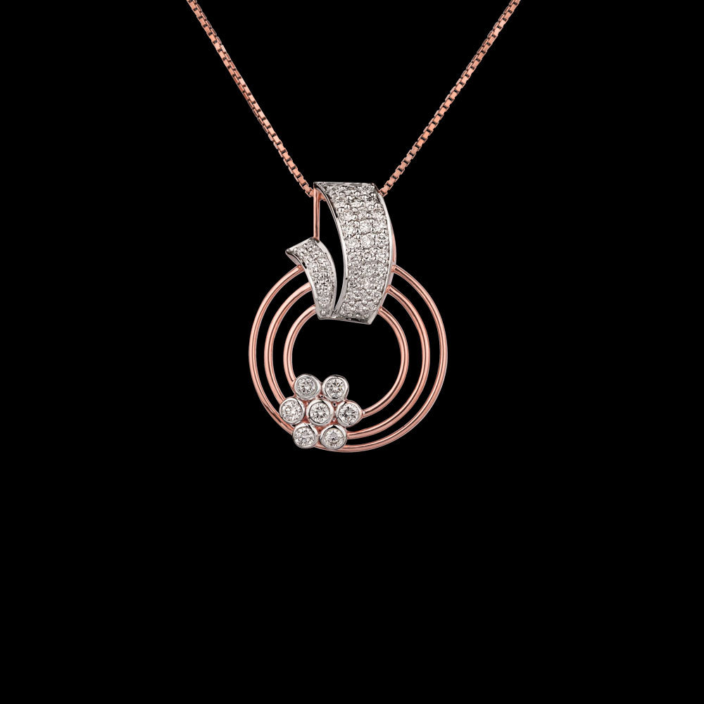 14K Rose Gold Diamond Pendant - 0.685ct VVS-VS-GH