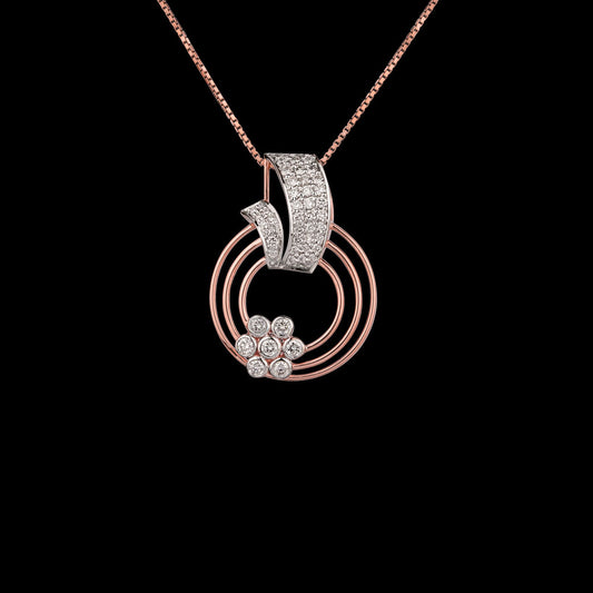 14K Rose Gold Diamond Pendant - 0.685ct VVS-VS-GH