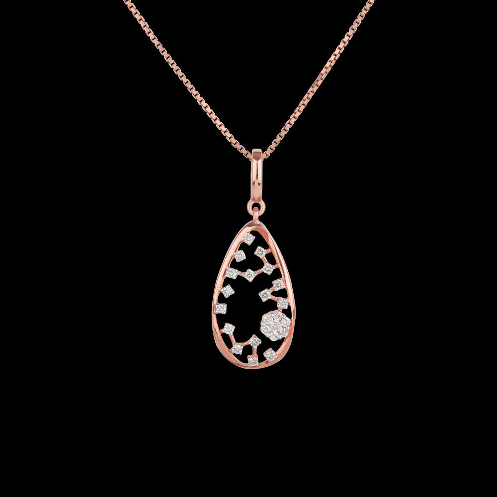 14K Rose Gold Diamond Pendant - 0.23ct SI-IJ