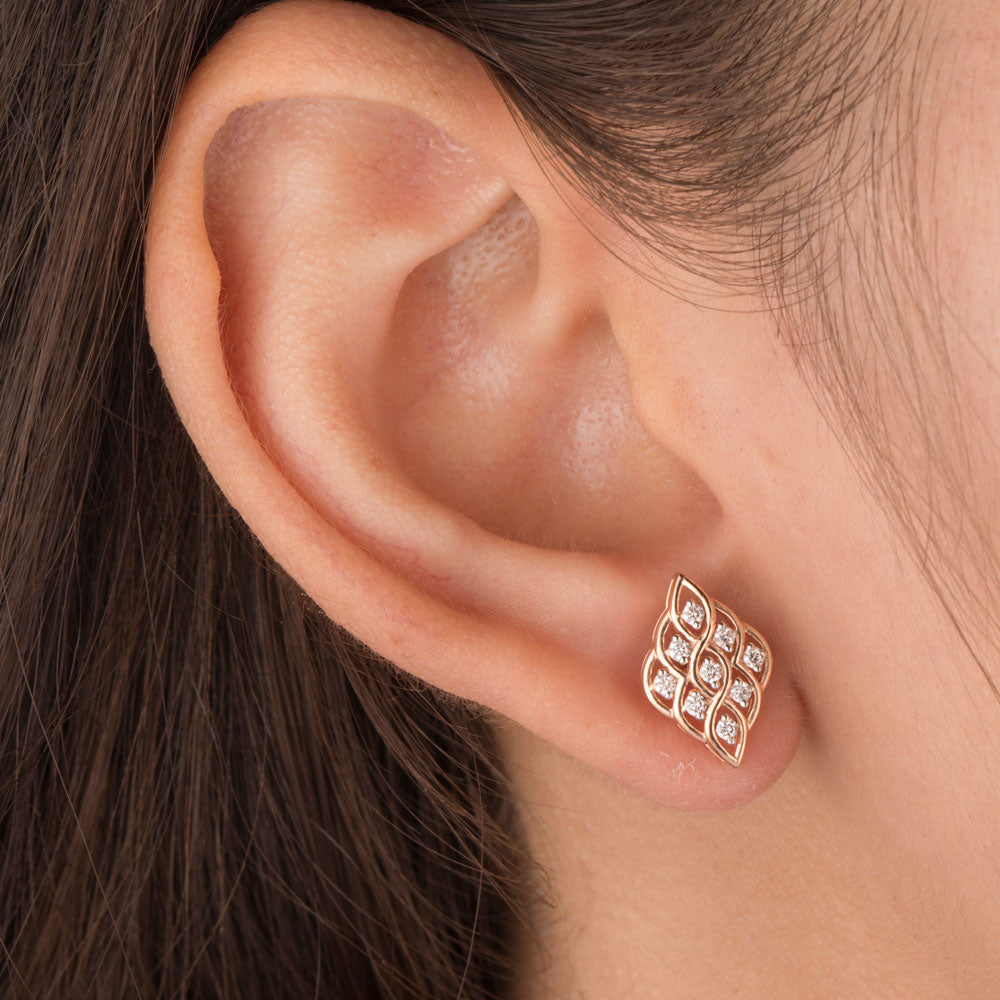 18K Rose Gold Diamond Jewellery - 0.207ct VS-SI-GH