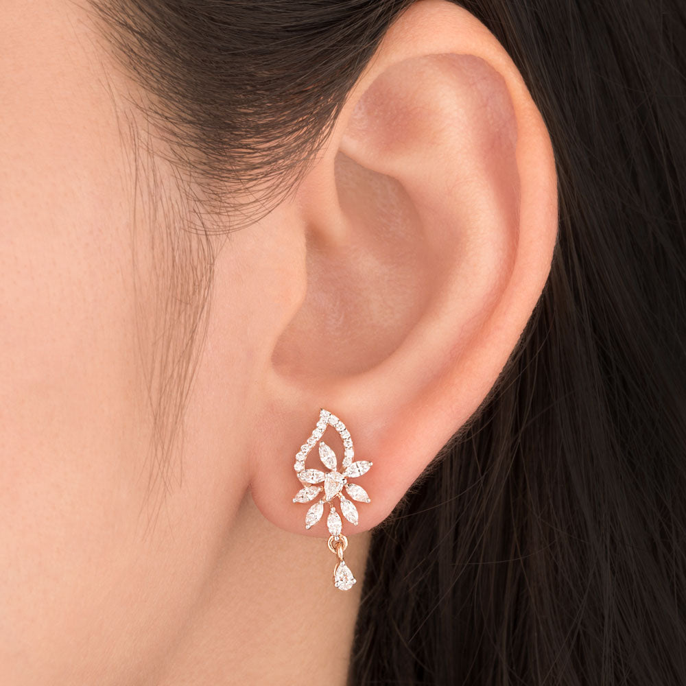 18K Rose Gold Diamond Jewellery - 0.861ct VVS-EF