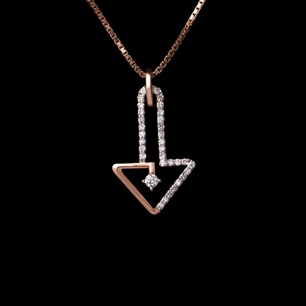 18K Rose Gold Diamond Pendant - 0.19ct VS-GH
