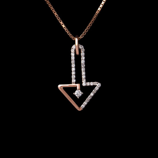 18K Rose Gold Diamond Pendant - 0.19ct VS-GH