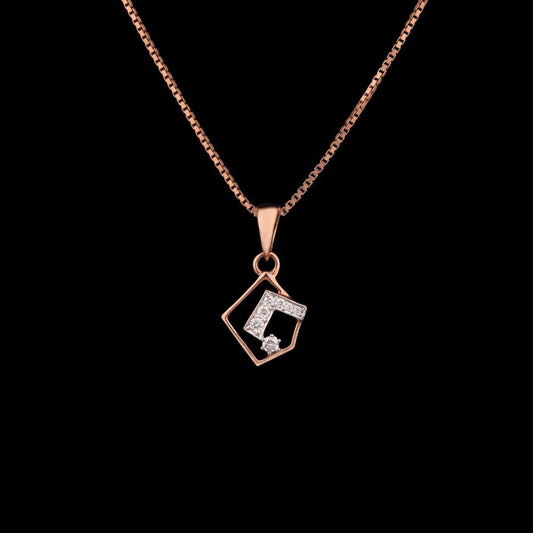 18K Rose Gold Diamond Pendant - 0.09ct VS-GH