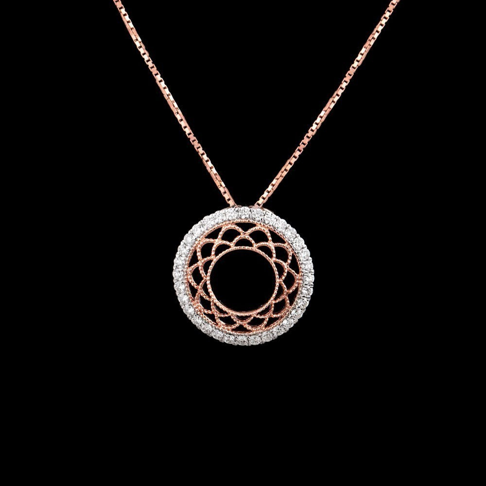 14K Rose Gold Diamond Pendant - 0.56ct SI-IJ