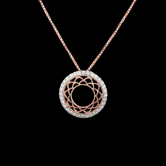 14K Rose Gold Diamond Pendant - 0.56ct SI-IJ