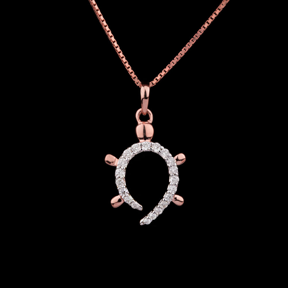 14K Rose Gold Diamond Pendant - 0.15ct SI-IJ