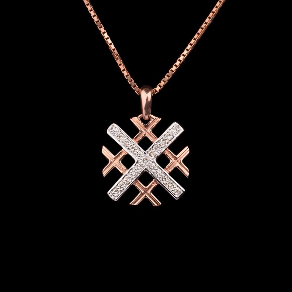 14K Rose Gold Diamond Pendant - 0.2ct SI-IJ
