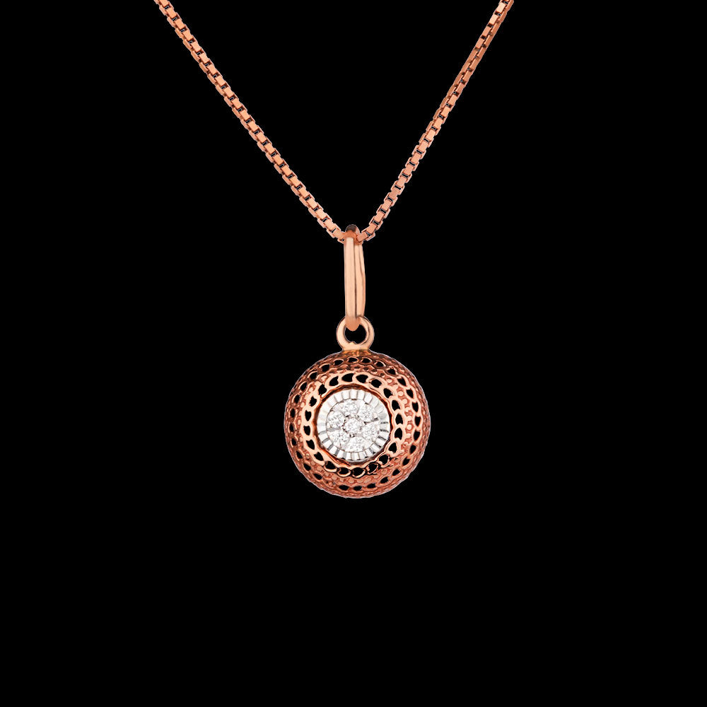 18K Rose Gold Diamond Pendant - 0.05ct VS-GH