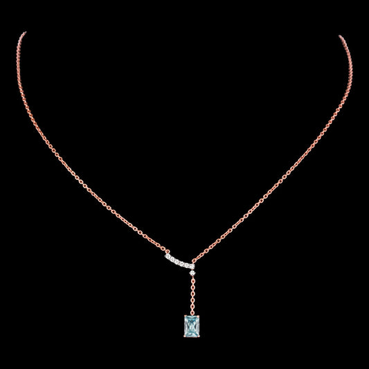 14K Rose Gold Diamond Pendant - 0.123ct VS-SI-GH with Colour Stones