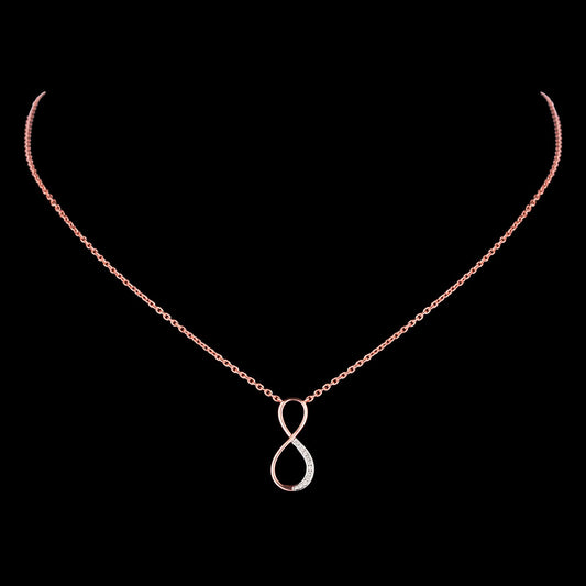14K Rose Gold Diamond Pendant - 0.049ct VS-SI-GH
