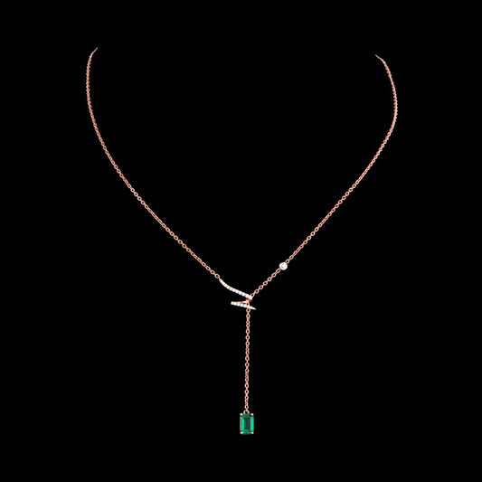 14K Rose Gold Diamond Pendant - 0.153ct VS-SI-GH with Colour Stones