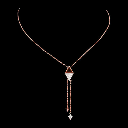 14K Rose Gold Diamond Pendant - 0.377ct VS-SI-GH with Colour Stones