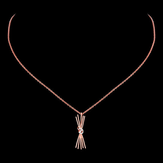 14K Rose Gold Diamond Pendant - 0.054ct VS-SI-GH